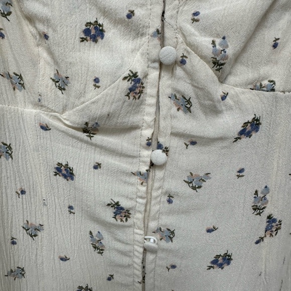 American Eagle Outfitters Cream Floral Dress - Picture 3 of 4